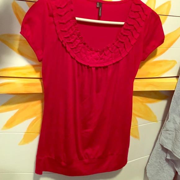 Deep red dress shirt