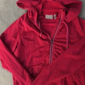 Athleta Size M Pink Long Sleeve Zip Up