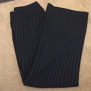 Navy pinstripe slacks