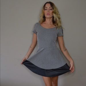 60's Dress with Leather Trim