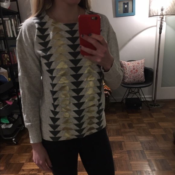 J. Crew graphic print sweatshirt with triangles