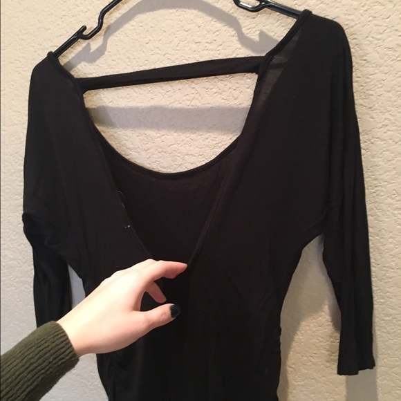 Black Low Back Shirt - Picture 2 of 4