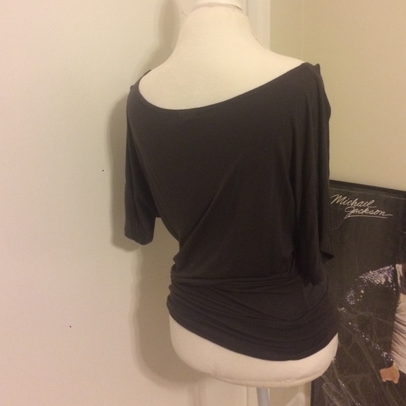 Zenana Outfitters Grey Dolman Sleeve Jersey Top - Picture 2 of 3