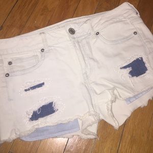 American Eagle "Shortie" Patchwork Denim Shorts