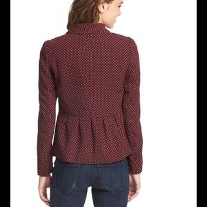 Dot Print Drapey Crepe Blazer