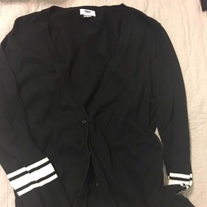 White Striped Sleeved Cardigan - Old Navy