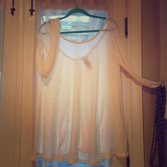Free People Long Sleeve Yellow Thermal Top