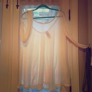 Free People Long Sleeve Yellow Thermal Top