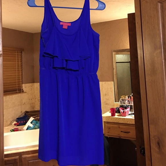 Royal blue sleeveless dress