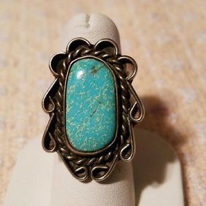Turquoise navajo sterling ring.