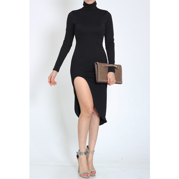 ❗️1 LEFT | Mock Neck Midi Dress - Picture 5 of 5