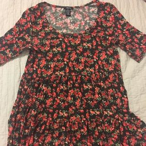 Red Rose Babydoll Top Rue 21