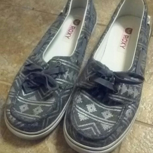 Aztec pattern boat shoes
