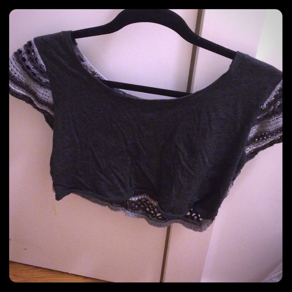 Free People crop top with sweater back women's XS