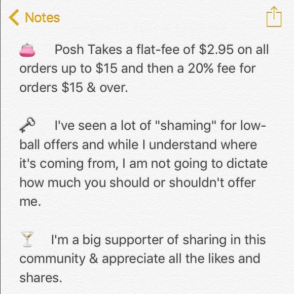 ✍🏻Poshmark Fee Chart Based on Selling Price✍🏻 - Picture 2 of 3