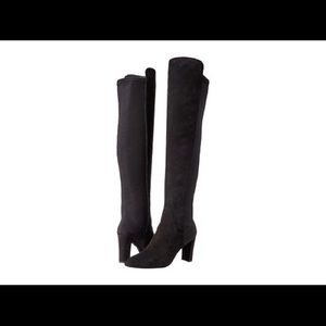 Stuart Weitzman Fiftymimi Boots in Black Suede