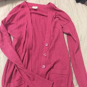 Pink Mossimo Button-up Cardigan