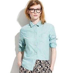 Madewell Teal Button Down