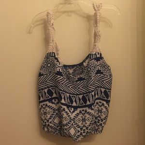 Tribal print crop top