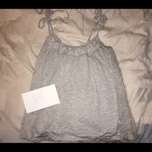 Tank top with floral cut outs