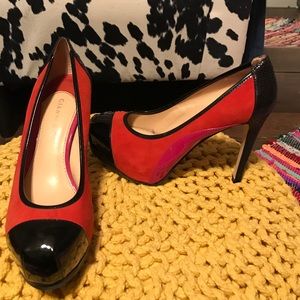 Gianni Bini suede and patent stilettos