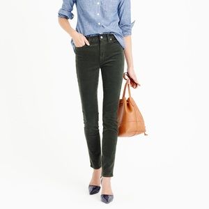 J.Crew cord mid rise skinny jeans