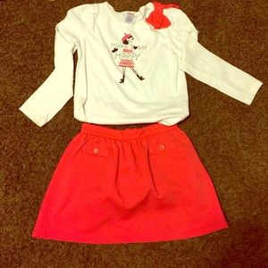Gymboree shirt and skirt