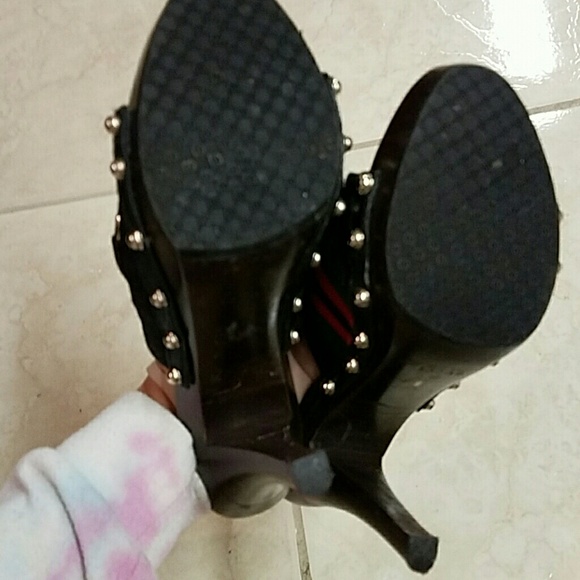 Gucci GG canvas horsebit wooden sandal Size 35.5/5.5 MADE IN  Gucci wooden sandal