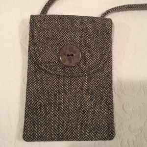 Tweed cross body small purse.