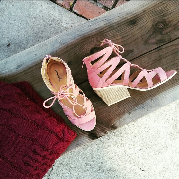 //The Vanessa// Mauve lace up open toe Sandal - Picture 4 of 7
