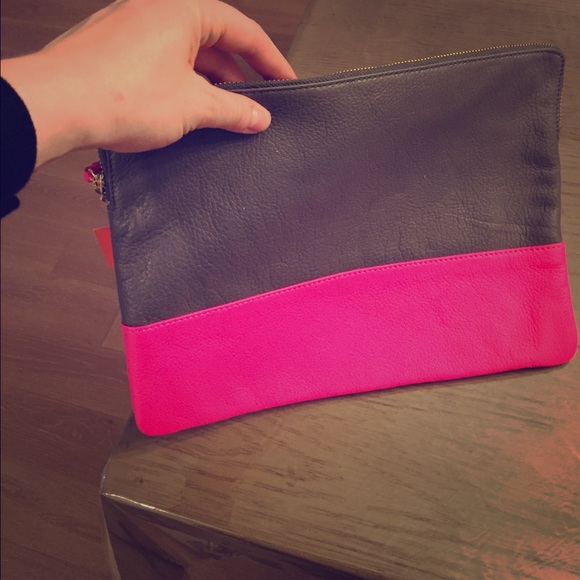 Large Gap leather clutch