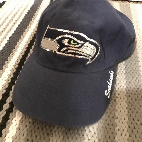 Sequin Seahawks baseball cap