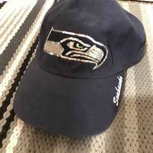 Sequin Seahawks baseball cap