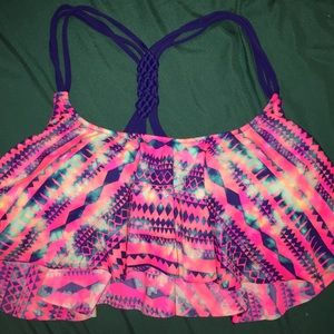 victoria secret flounce swim top