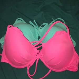2 victoria secret bathing suit tops