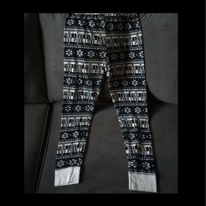 Large Victoria's Secret PINK Fair Isle PJ Leggings
