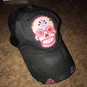 Sugar Skull Swarovski Hat