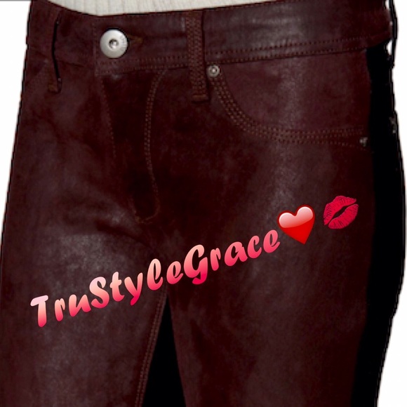 NWT 🍂 DL1961 Emma Leather Front Skinny Jeans - Picture 3 of 6