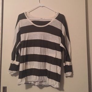 Striped quarter length sleeved shirt