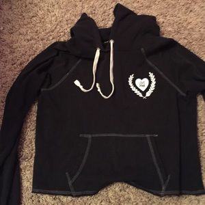 Black Victoria's Secret crop sweatshirt
