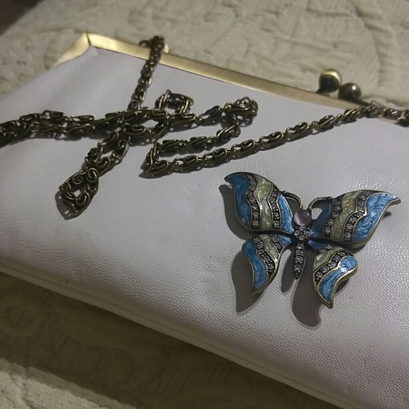 Soft Off White Genuine Leather Clutch Purse