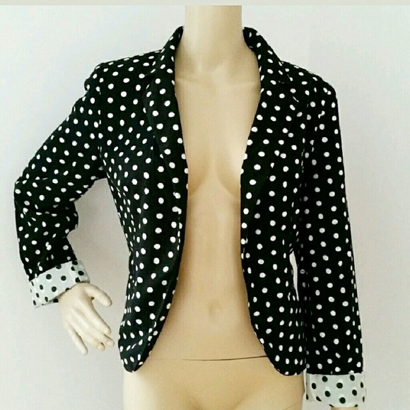 Lauren Conrad LC Polka Dot Blazer 8 Office Wear