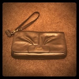Gold Coach Wristlet
