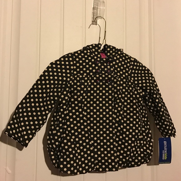 Osh Kosh 18 months spotted coat purple inside NWT