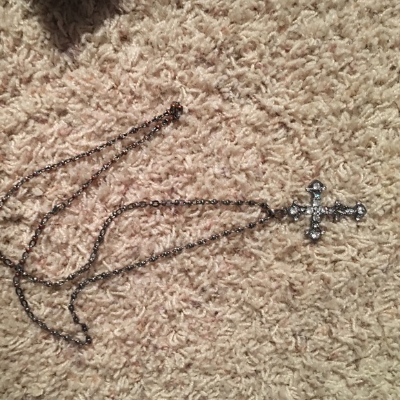 Long cross necklace