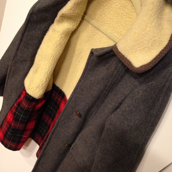 Vintage Union Label Coat Wool, Sherpa & Flannel