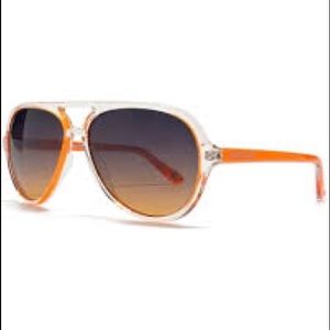 Michael Kors Aviators in crystal clear and orange