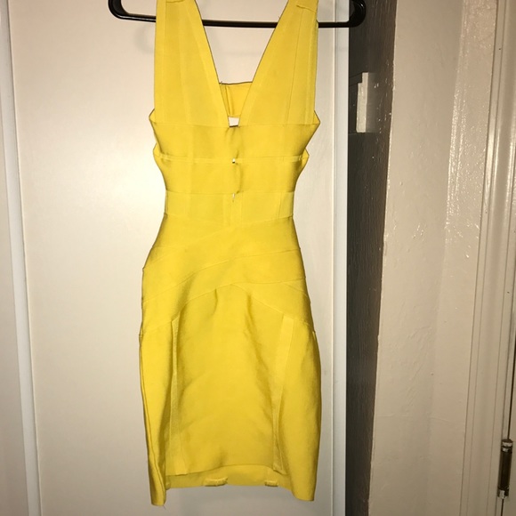 Bandage yellow dress