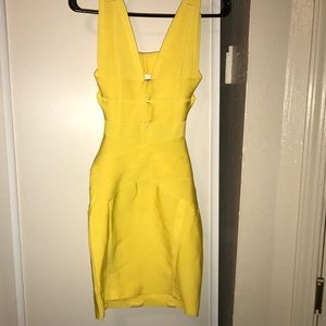 Bandage yellow dress
