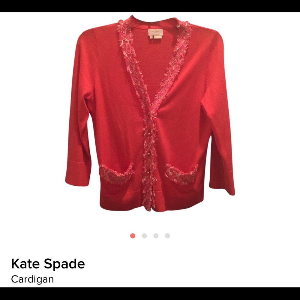 kate spade Tweed Trim Cardigan